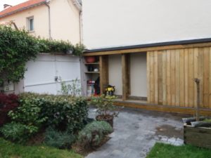 Cabane de jardin nantes pin traité CLA - menuiserie sur-mesure