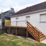 Terrasse en hauteur sur dalles béton